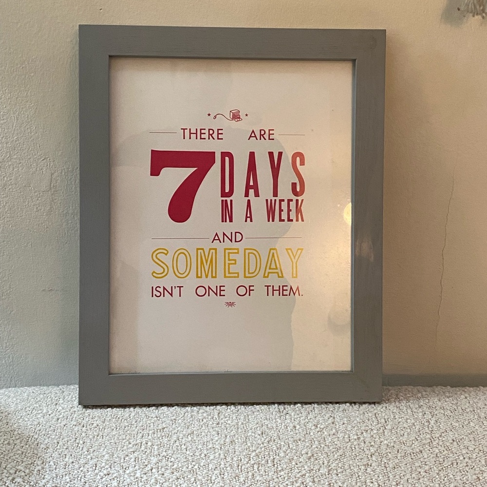Limited edition letterpress art print- framed 13x16
